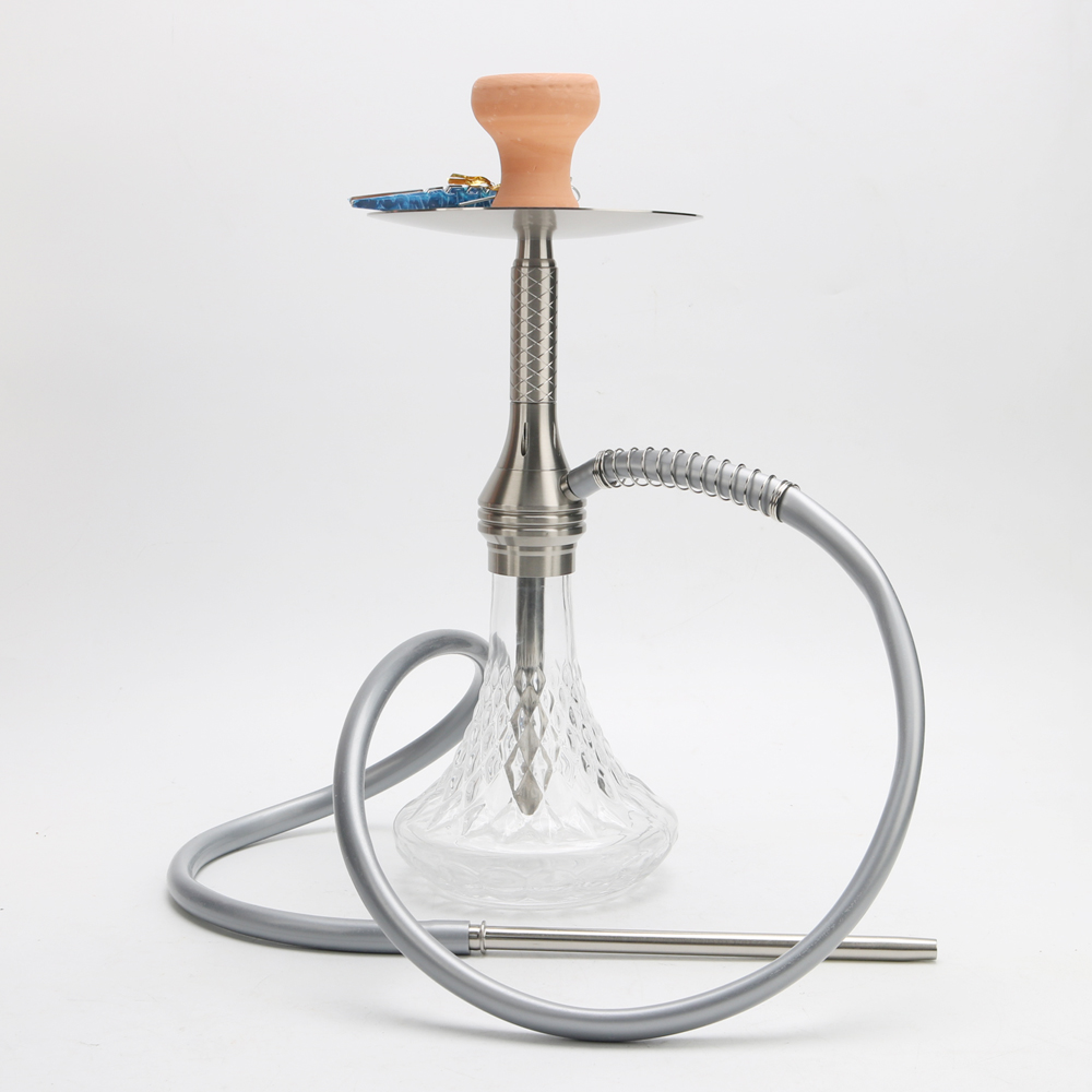 2 launuka juyawa fasten nargile wholesale gilashin hookah aluminum gami shisha karfe chicha flash sheesha babban narguil sa (2)