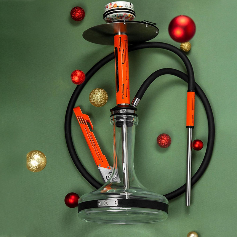 Geometri Techno Shisha vattenpipa rostfritt stål Tyskland Design Shisha vattenpipa grossist (8)