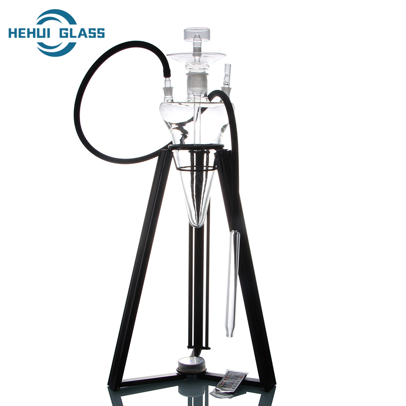 Tripod Stand ပါသော HEHUI GLASS Cone HOOKAH SHISHA