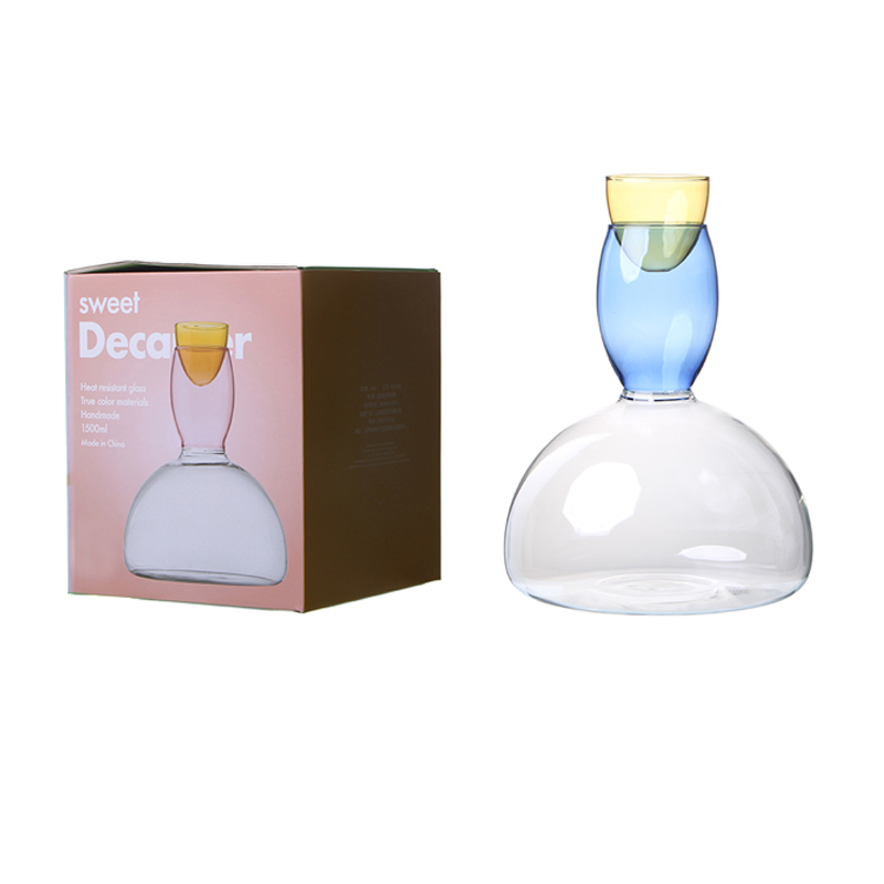 Dath candy cruthachail àrd borosilicate air a dhèanamh le làimh Gnàthaich inneal-glanaidh fìon Champagne (3)