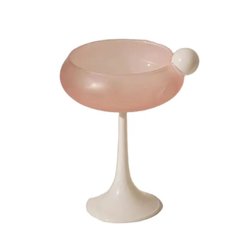 ຂາຍສົ່ງເຄື່ອງແກ້ວໃນເຮືອນທີ່ປັບແຕ່ງເອງ Mojito Decorative Big Unique Drinking Martini Cocktail Glass (4)