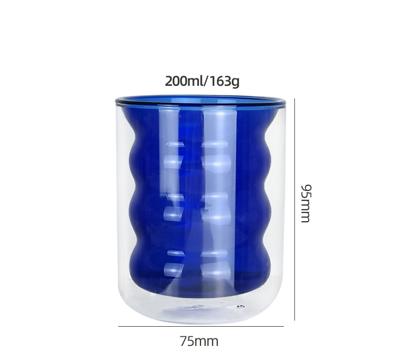 Tazza di candela di vetru doppia strata