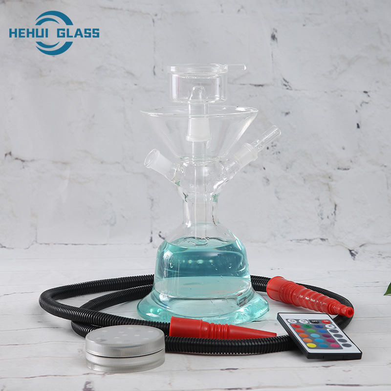 hehui all glass hookah with leather bag