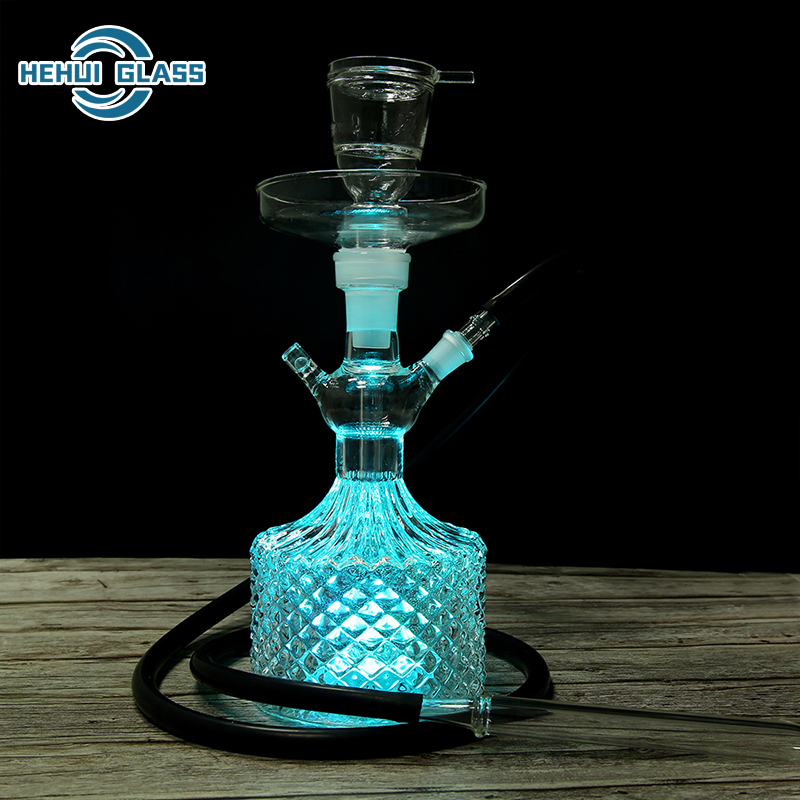 led glass shisha hookah