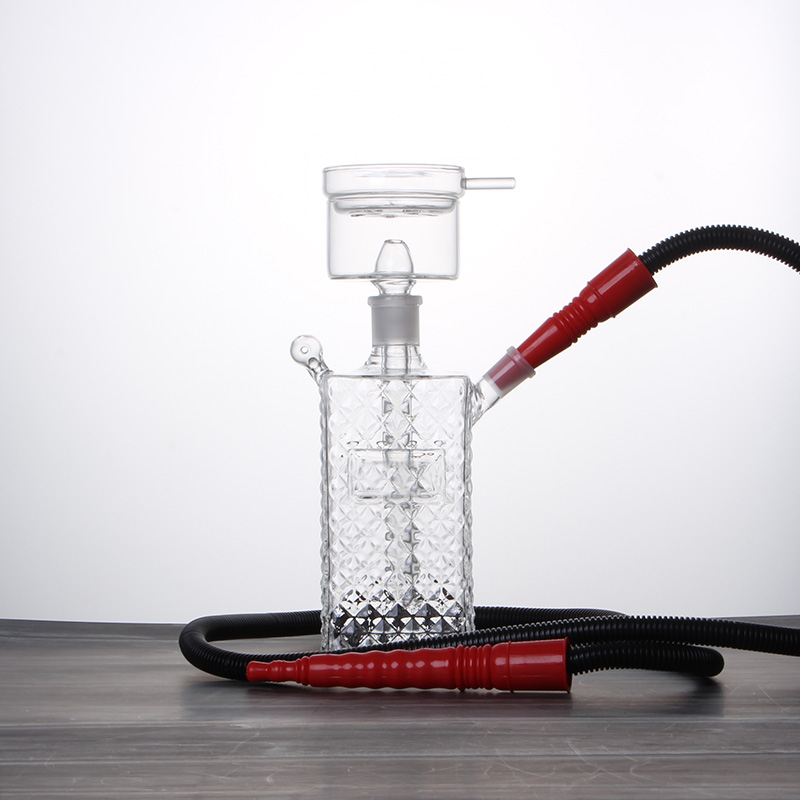 véiereckege Glas Hookah