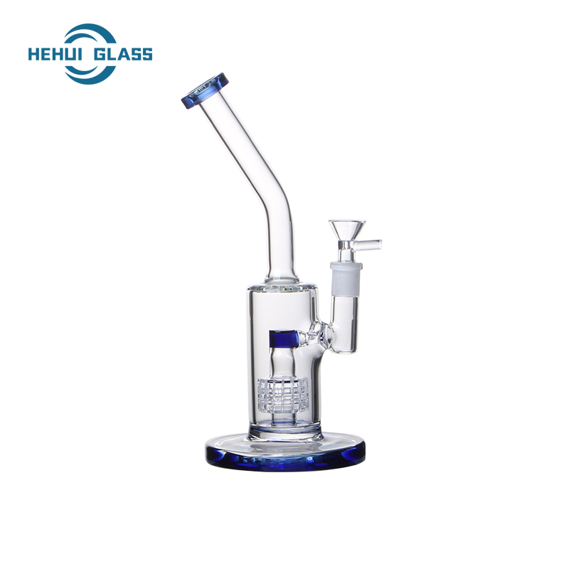 glass bong with blue 