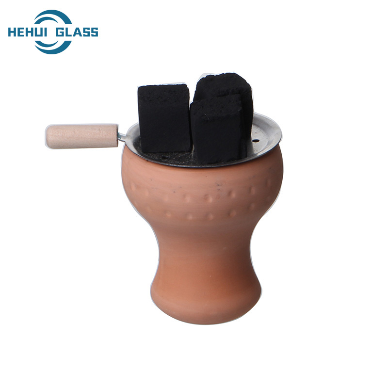 hehui glass metal charcoal holder 6