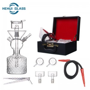 clear glass hookah