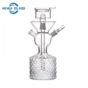 clear glass hookah