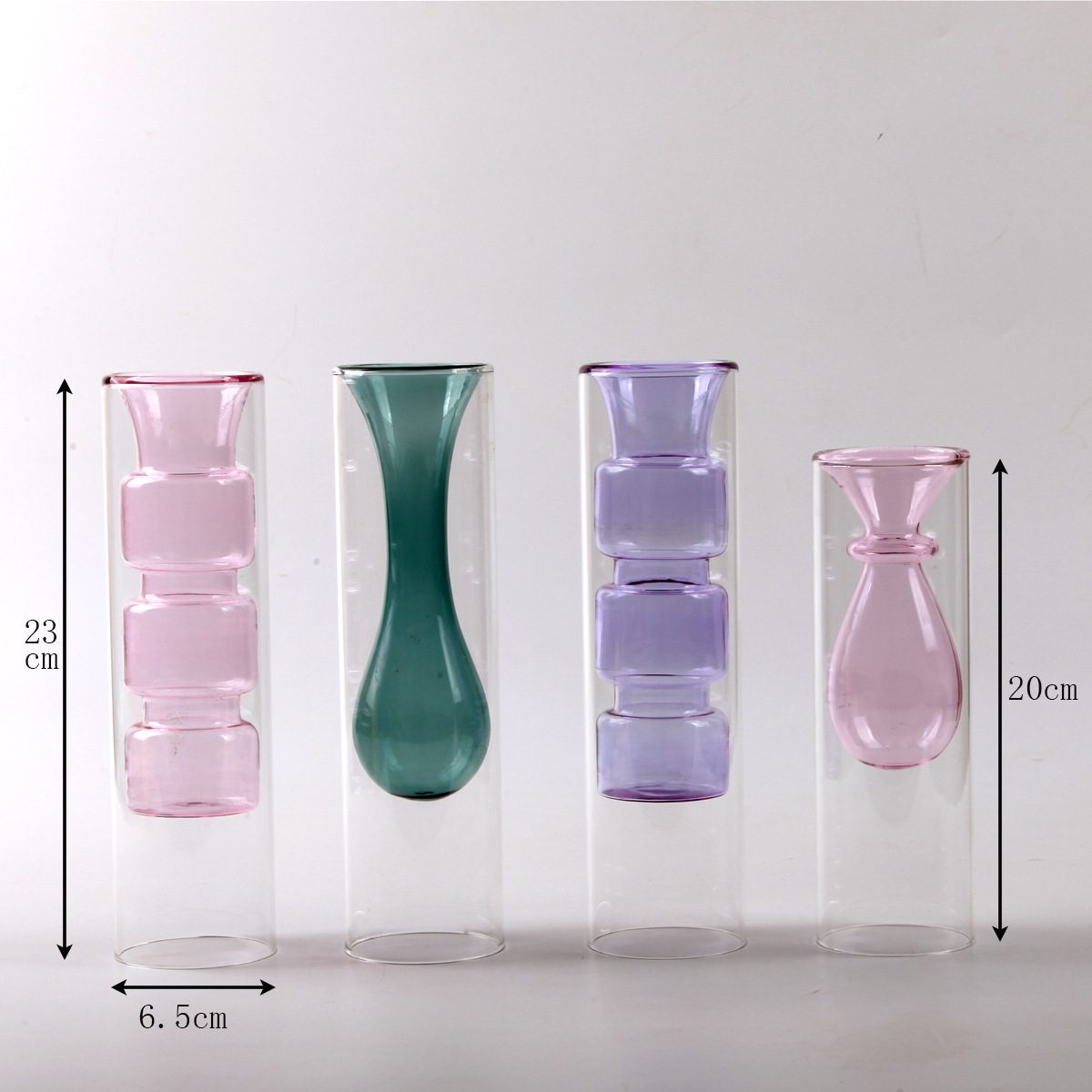 colorful vase set